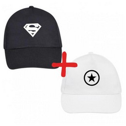 2 vnt. kepurių: Superman + Star